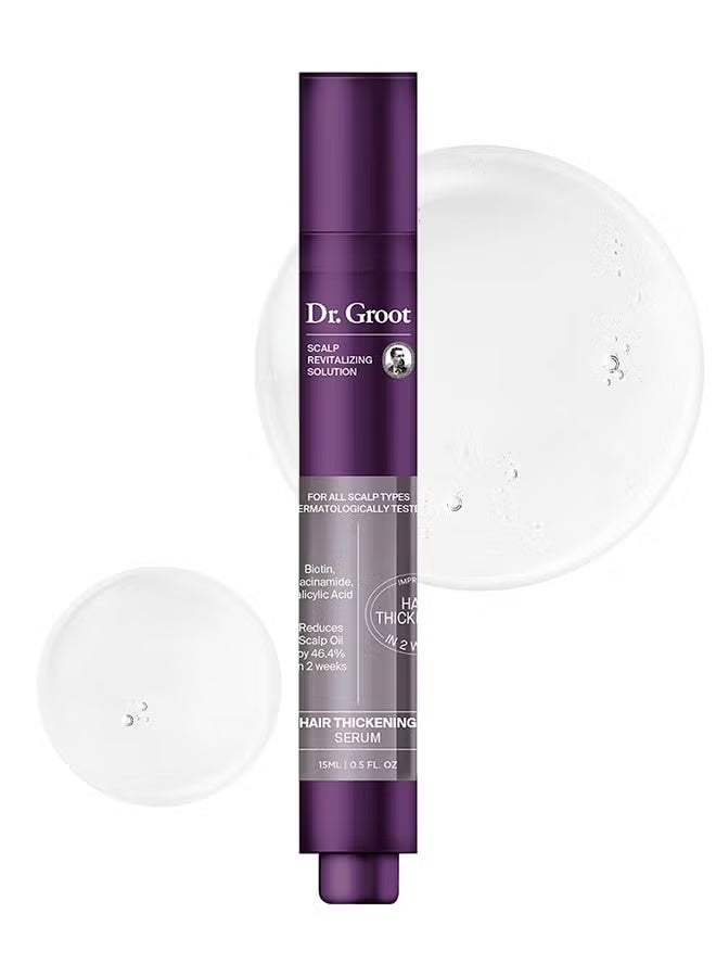 Dr.Groot Award-Winning Hair Thickening Serum For Hair Loss, Thinning Hair, Hair Care, Scalp Treatment, Clinically Tested, Thicker Hair, Reduces Oil, Roll On - Image 1