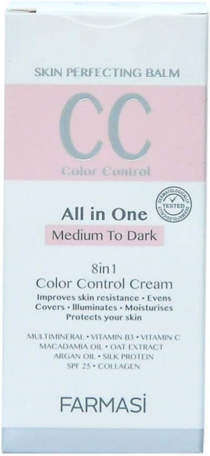 Farmasi CC Cream 9in1 Color Control Cream Skin Perfecting Balm 50ml 17 floz 04 Medium to Dark - Image 3