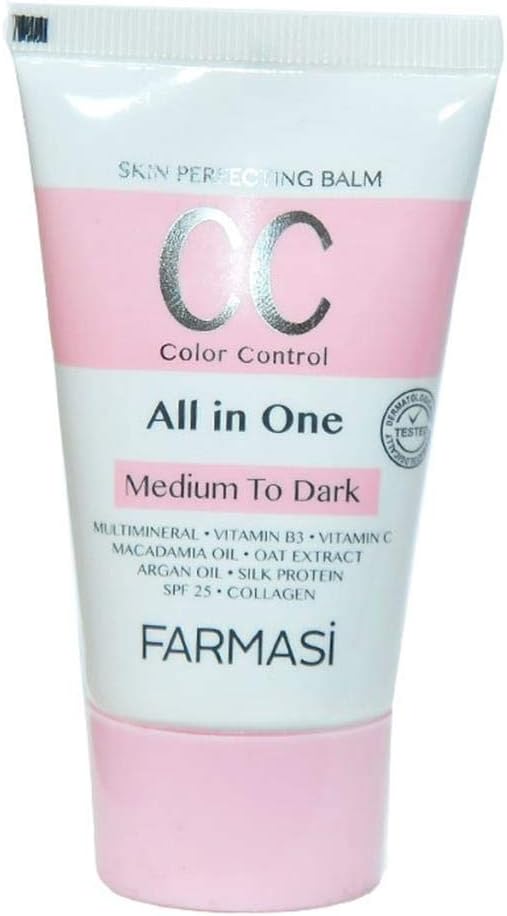 Farmasi CC Cream 9in1 Color Control Cream Skin Perfecting Balm 50ml 17 floz 04 Medium to Dark - Image 2