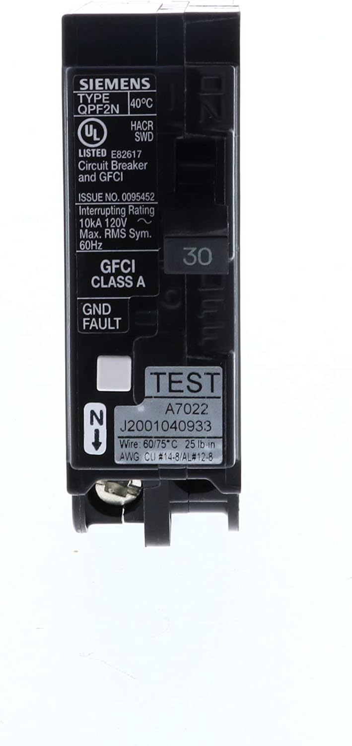 SIEMENS 30 Amp 1Pole GFCI PlugOn Neutral Circuit Breaker  - Image 2