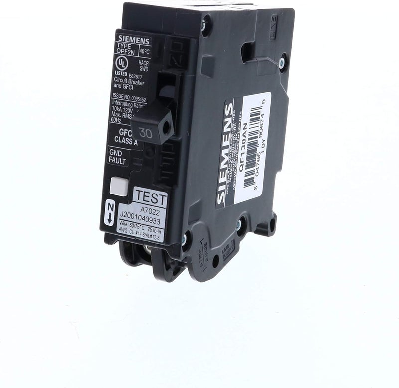 SIEMENS 30 Amp 1Pole GFCI PlugOn Neutral Circuit Breaker  - Image 1