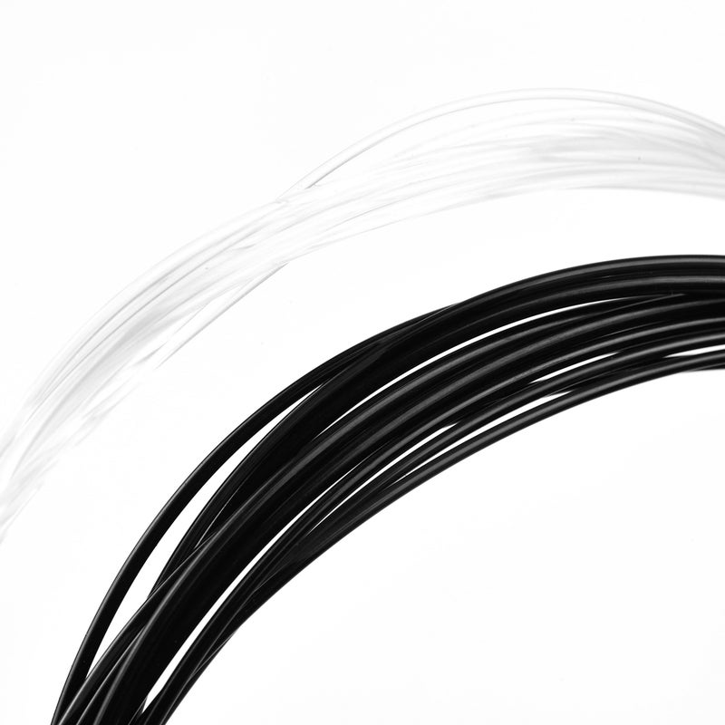 4pcs/set Nylon & Carbon Fiber Ukulele Ukelele Uke Strings for 21 Inch Soprano/ 23 Inch Concert/ 26 Inch Tenor Ukuleles(.024-.026), Pack of 2 Sets(Black + Transparent) - Image 2