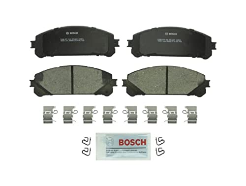BOSCH مجموعة وسادات الفرامل السيراميكية الهادئة من بوش BC1324 - متوافقة مع بعض سيارات لكزس NX200t، NX250، NX300h، NX350/350h، RX350، RX450h؛ تويوتا كامري، هايلاندر، RAV4 Prime، سيينا + المزيد؛ أمامي - Image 1