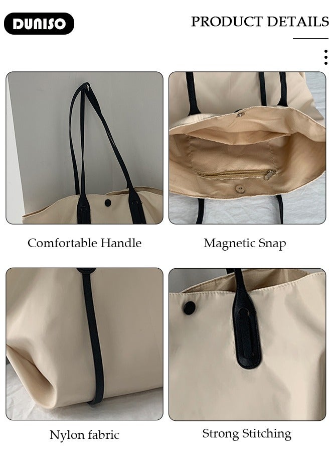 DUNISO Tote Bag Large-capacity Handbag Fashionable Quilted Shoulder Bag For Women Large Capacity Bucket Bag Travel Messenger Shoulder Bag For Ladies Girls College Students  - Image 2