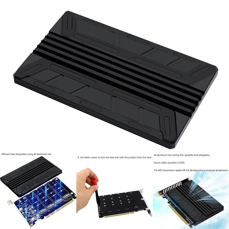 Aluminum Alloy MKEY SSD RAID Array Expansion Heat Spreader Heat Sink Overheating Heatsinks Cooling - Image 2