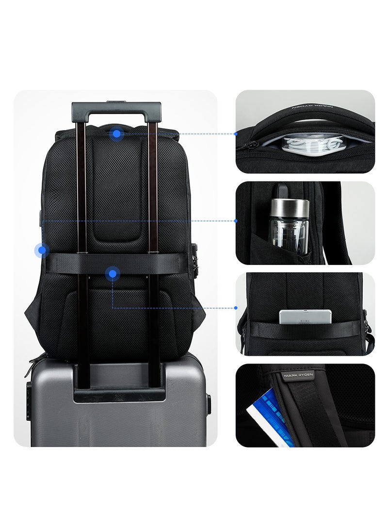 MARK RYDEN MARK RYDEN Anti Theft Waterproof Backpack Laptop Backpack 15.6 inch for Business,Travel, School with TSA Lock…  - Image 4