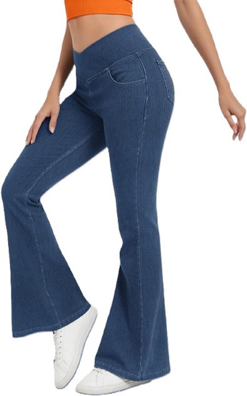 ADBUCKS Women's High-Rise Cotton Light Weight Denim Parallel (32, Stone) - Image 1