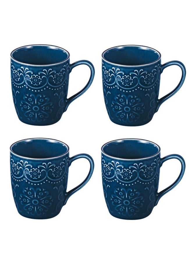 تراست طقم أواني طعام بورسلين 16 قطعة أزرق داكن 27x27x27 سم  - Image 4