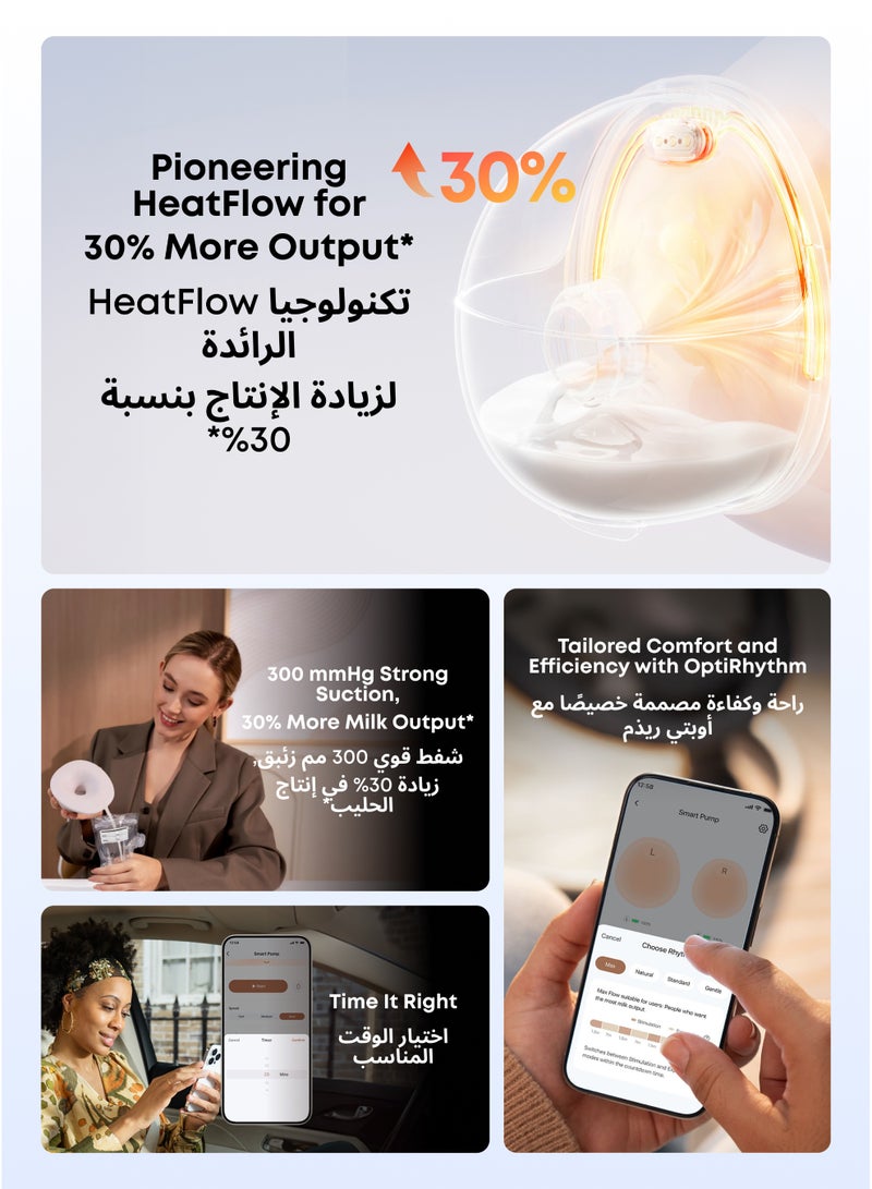 eufy Security Wearable Breast Pump S1 Electric Hands-Free Breast Pump with Heating Technology, App-Controlled Smart Rhythm, Hospital-Grade Suction, Portable Design, Leak-Proof and Ultra-Quiet - Image 2