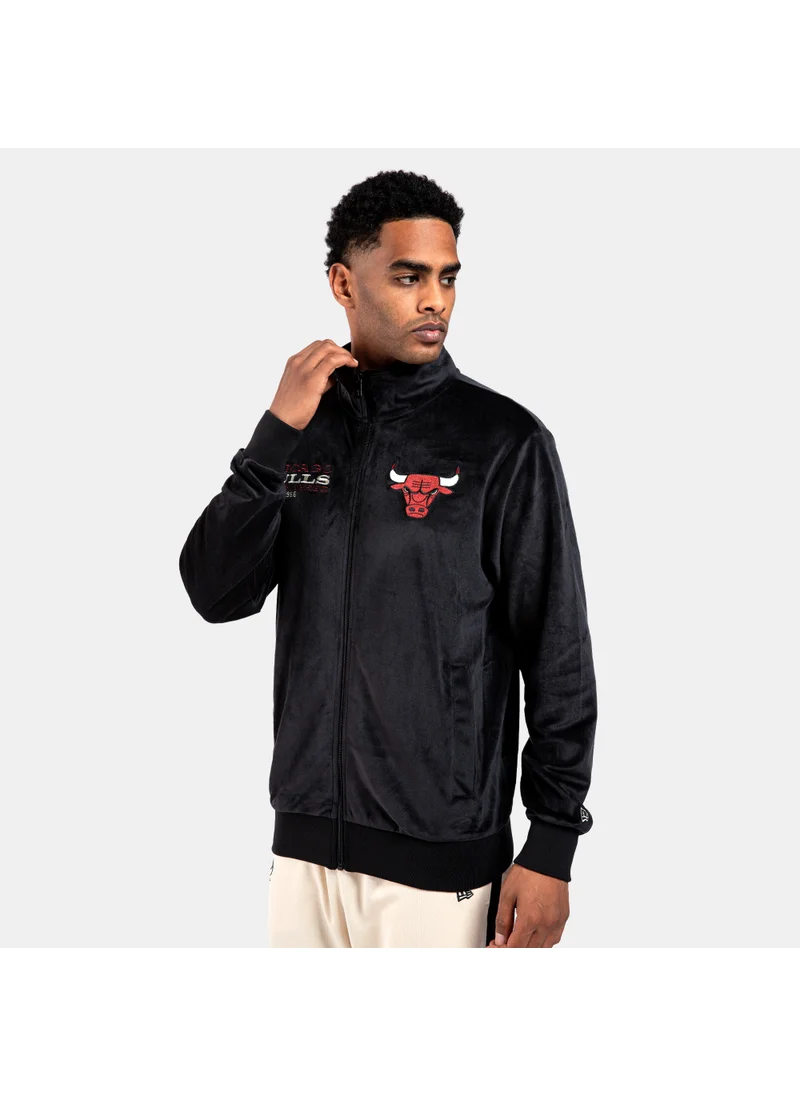NEW ERA Men's NBA Chicago Bulls Lifestyle Velour Full-Zip Track Jacket
