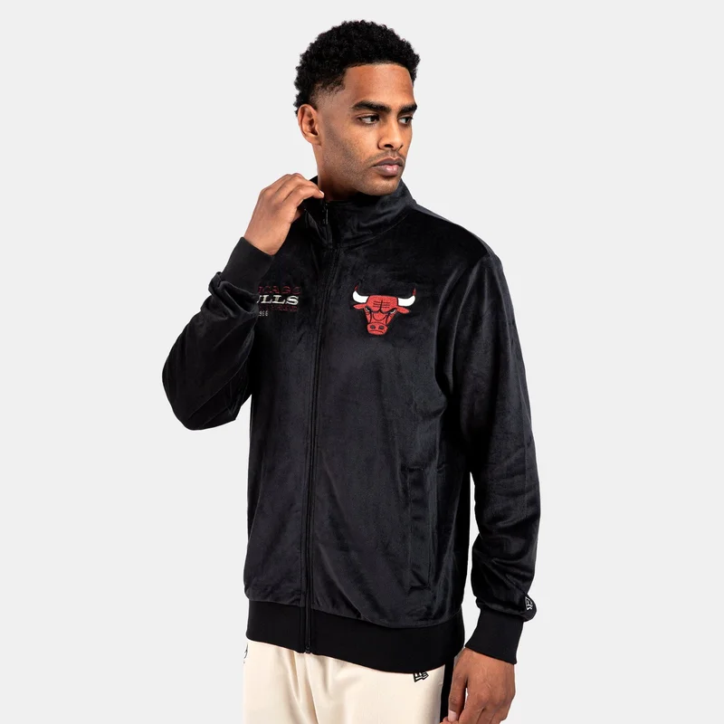 Men's NBA Chicago Bulls Lifestyle Velour Full-Zip Track Jacket