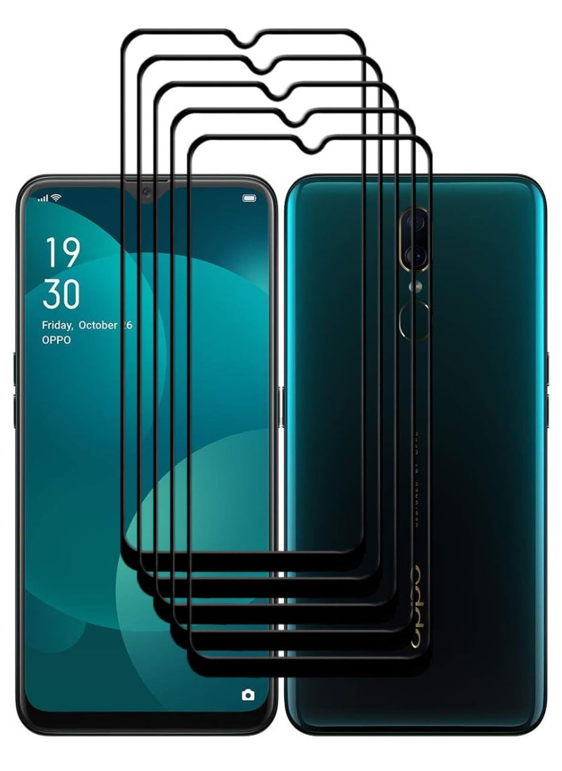 ACLIX 5 Pieces Antistatic ESD Dustproof Premium Quality High Definition Tempered Glass Screen Protector Designed For Oppo F11 - Image 1