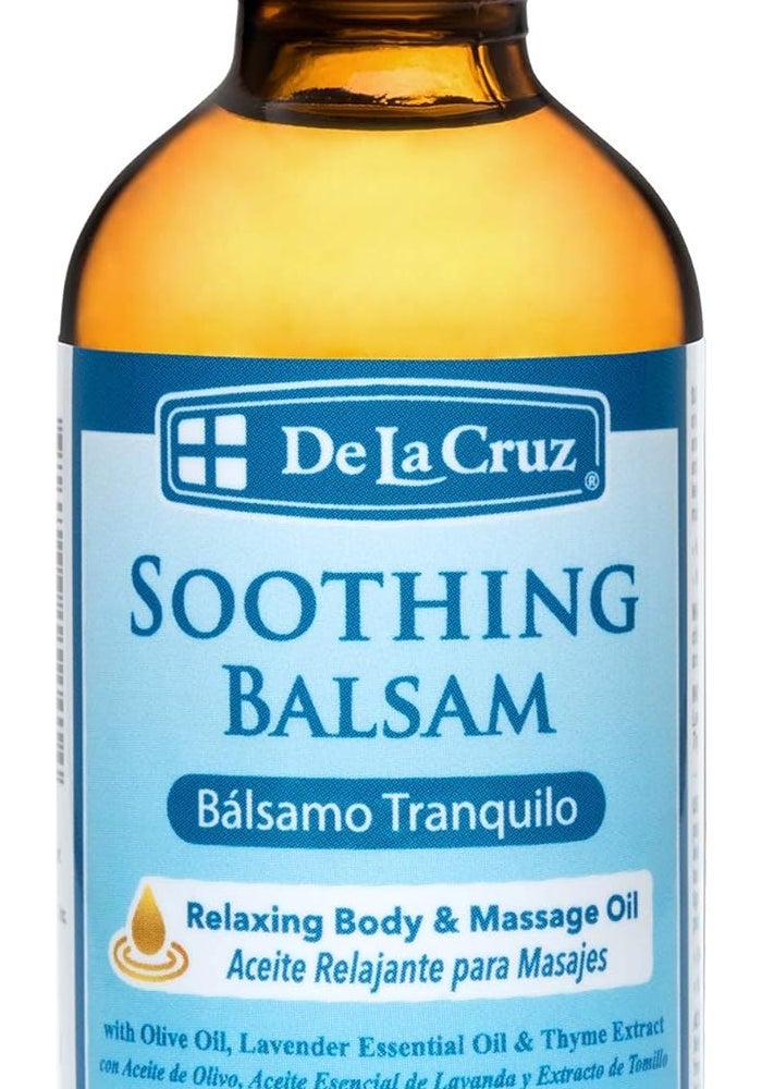 De La Cruz Soothing Balsam Massage Oil - Lavender & Thyme Extract - 2 FL OZ - Image 1