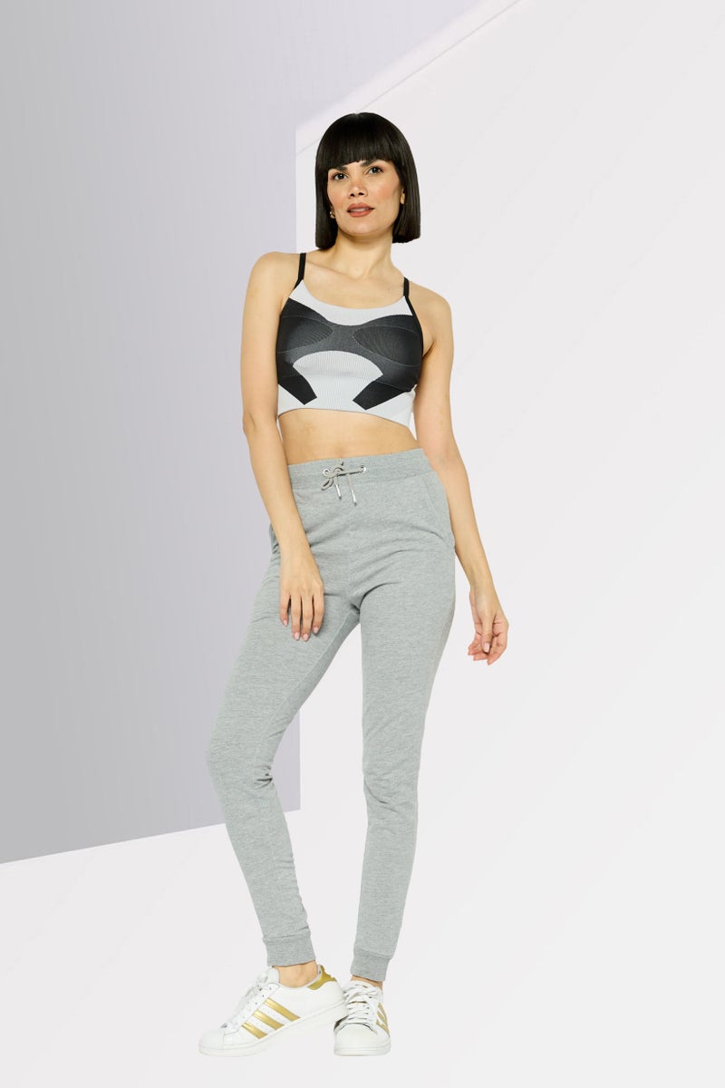 Adidas by Stella McCartney Women Brand Logo Padded Sports Bra, Grey - Image 2