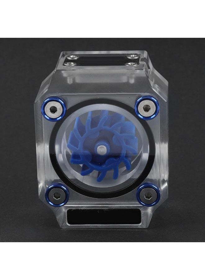 G1/4" Thread Water Cooling Flow Meter Indicator for PC Water Cooling System Acrylic Blue