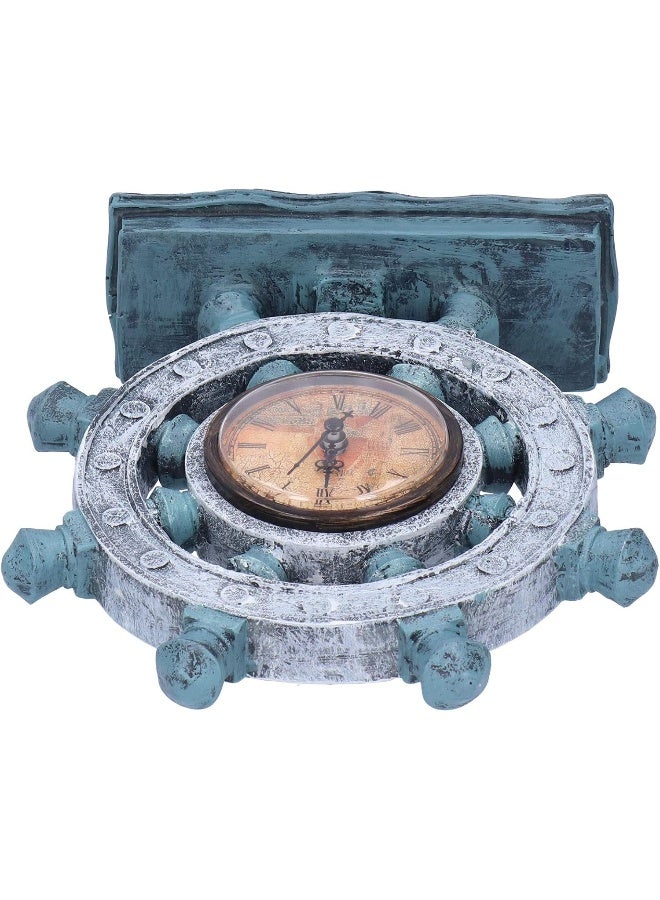 Rudder Clock Portable Artcrafts Resin Ornament Figurine Decor Hand‑made Ornament for Home Living Room Office G155-1 blue rudder - Image 2