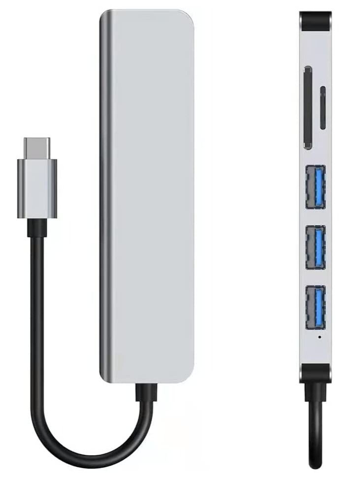 USB C Docking Adapter. 6-In-1 USB To HDMI Multi-Port Adapter Compatible With USB C Laptops And Other Type C Devices - Image 4