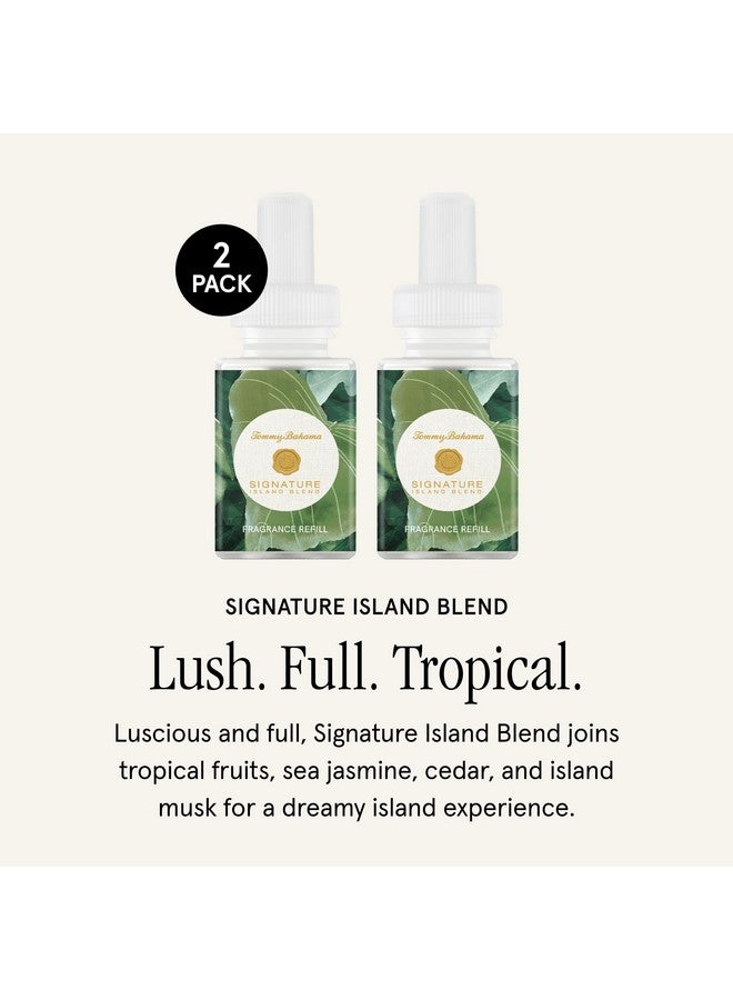 Pura Pura & Tommy Bahama Home Scent Refill - Smart Home Air Diffuser - Up to 120-Hours of Premium Fragrance per Refill - Household Essential - Diffuser Fragrance - 2 Pack, Signature Island Blend  - Image 1