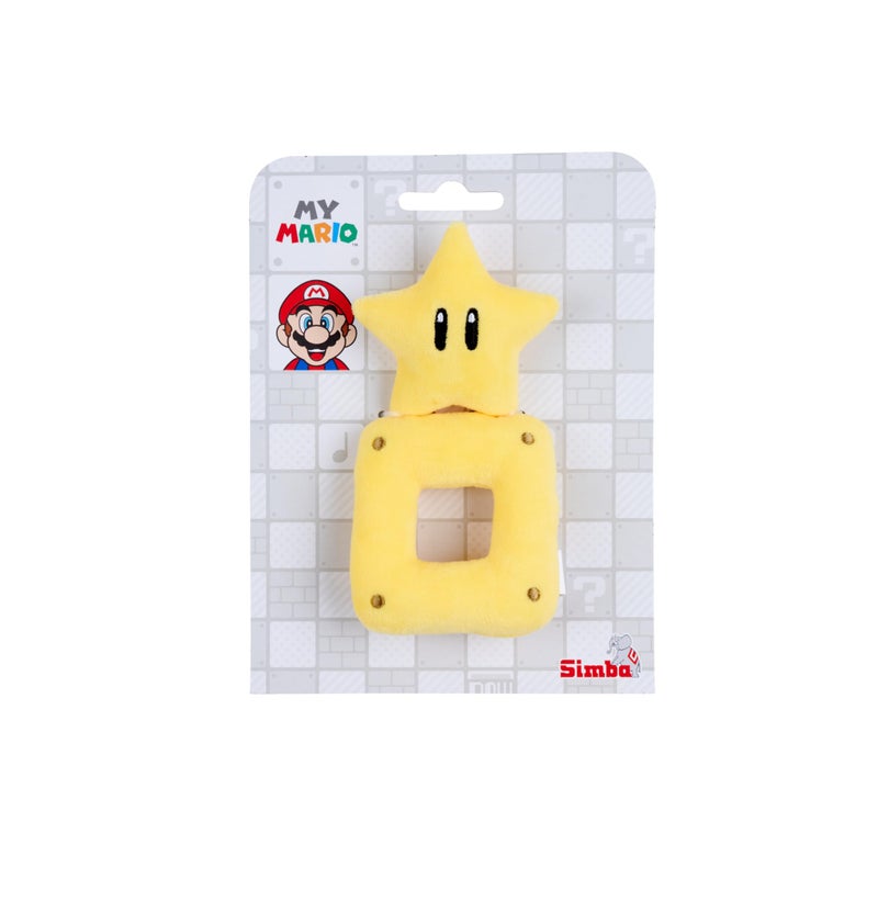 Simba My Mario Baby Plush Rattle â€“ 6-Inch Star Sensory Grab Toy for Infants - Image 1