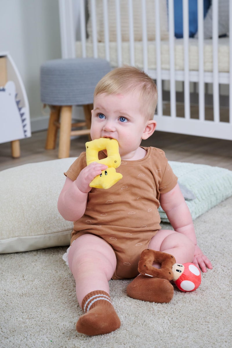 Simba My Mario Baby Plush Rattle â€“ 6-Inch Star Sensory Grab Toy for Infants - Image 2