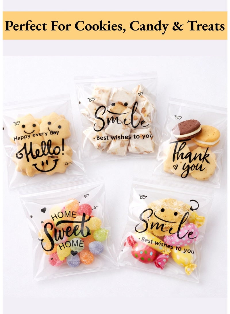 Cookie Bag, Small Plastic Packaging Bags for Food, Thickened material, Candy, Titchen, Baking Storage(Clear 200PCS) - Image 2