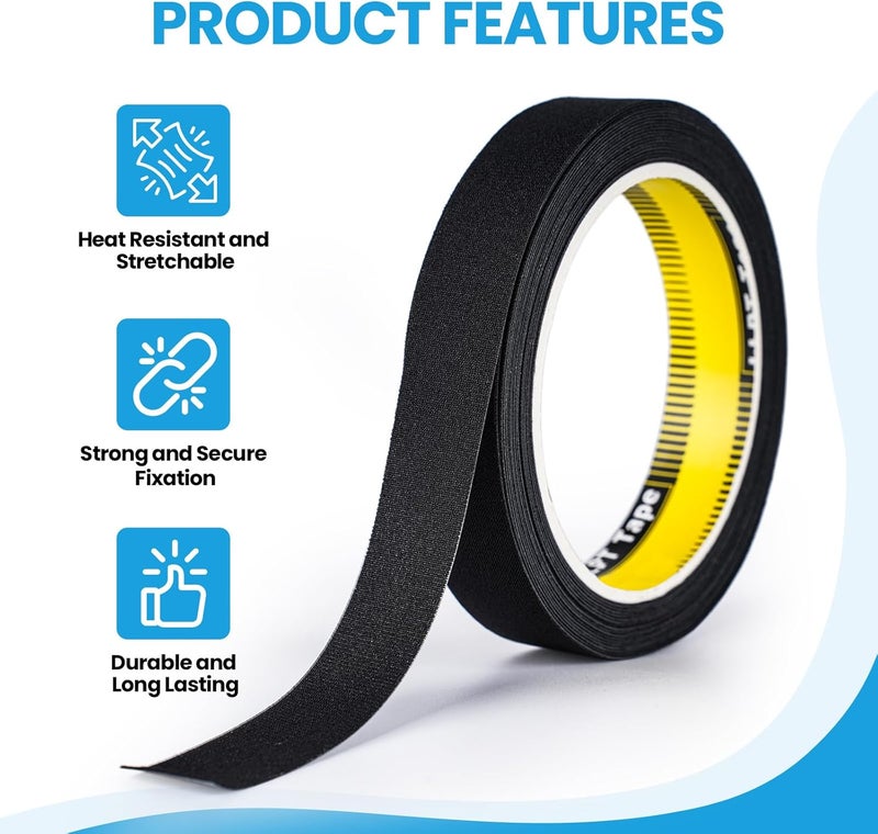 LLPT Wetsuit Repair Tape Iron On 0.8” x 16.5 Ft Seam Sealing Patch Waterproof for Neoprene Wetsuit Drysuit Fishing Suits Industrial Standard Carrier Material Color Black(IR865) - Image 2