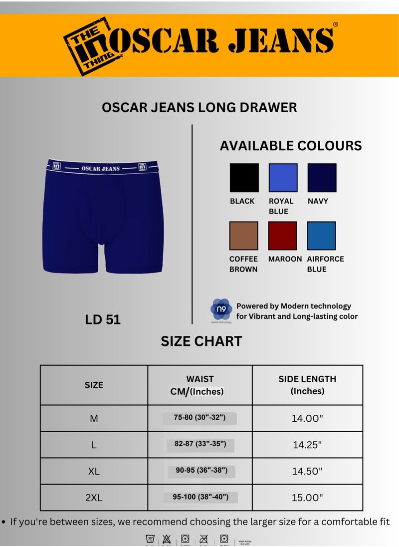 OSCAR JEANS 100% Cotton Premium Mens Boxer Underwear Organic Soft Breathable Antibacterial Pack of 3  - Image 4