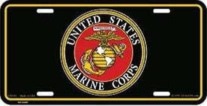 Eagle Emblems, Inc. EagleEmblems United States Marine Corps License Plate (Black) - Image 5