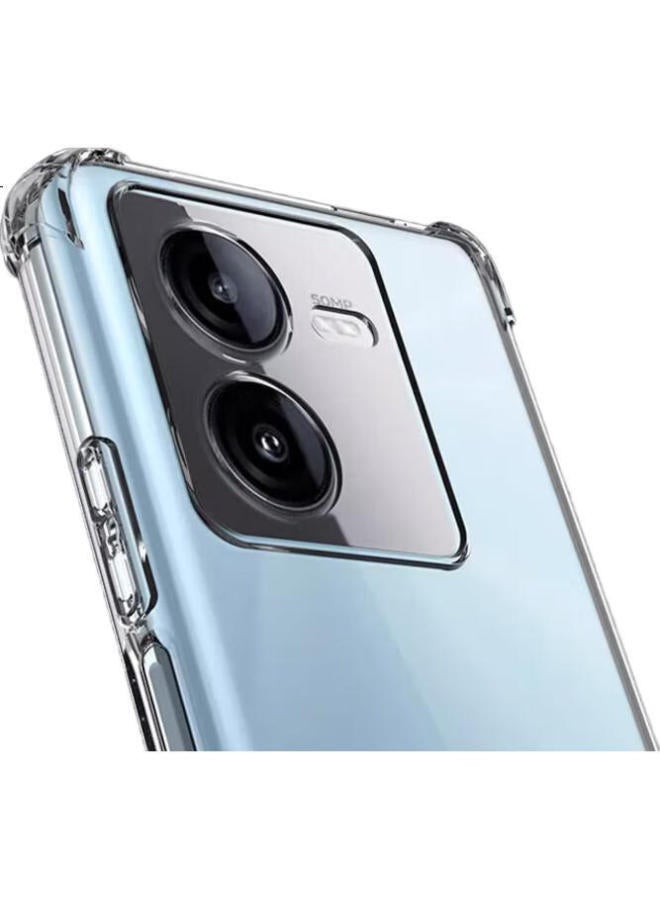 Maikuqi Compatible With Vivo Iqoo Z8/Z8X Universal Shockproof Phone Case With Air Cushion, Transparent Protective Soft Shell Tpu - Transparent White - Image 3