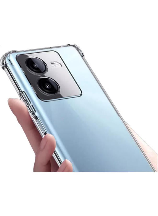 Maikuqi Compatible With Vivo Iqoo Z8/Z8X Universal Shockproof Phone Case With Air Cushion, Transparent Protective Soft Shell Tpu - Transparent White - Image 1