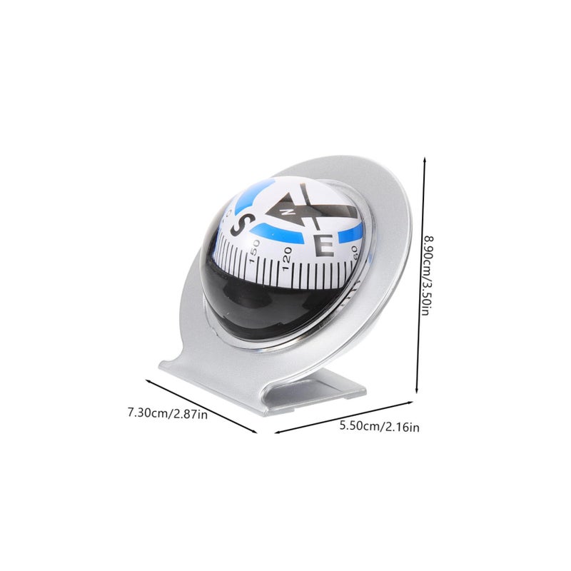 Self Adhesive Solar Car Compass Ball Dashboard Navigation Tool for Car Truck Boat - Image 3