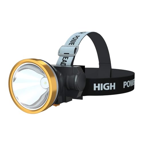 ODEAR Rechargeable Headlamp, Super Bright LED Head Lamp Flashlight Waterproof Headlight with Built in Battery for Outdoor Camping Fishing Hiking Running Right Ride - Image 1