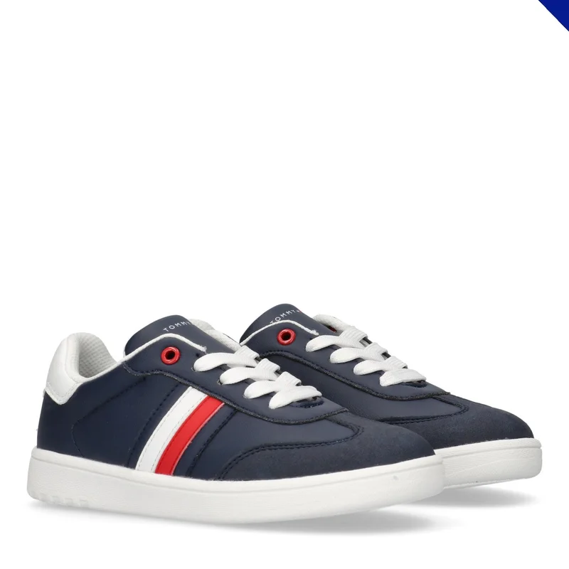 TOMMY HILFIGER Kids Stripe Lace Up Low Top Sneakers