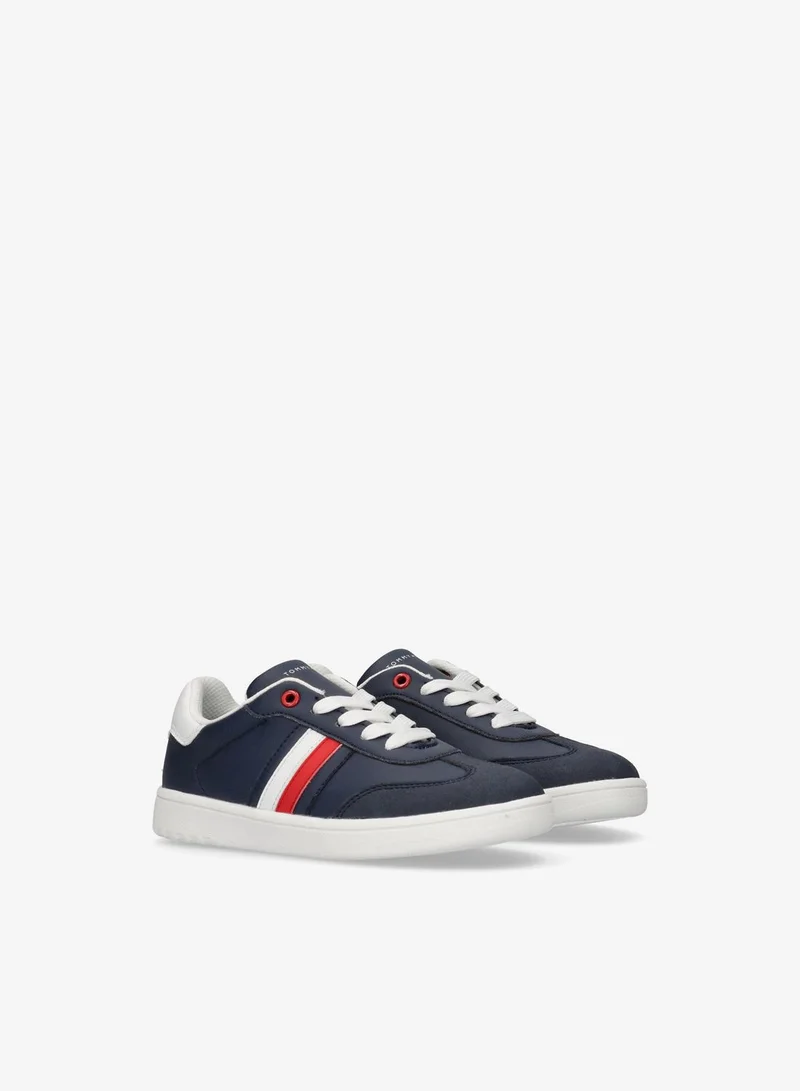 TOMMY HILFIGER Kids Stripe Lace Up Low Top Sneakers