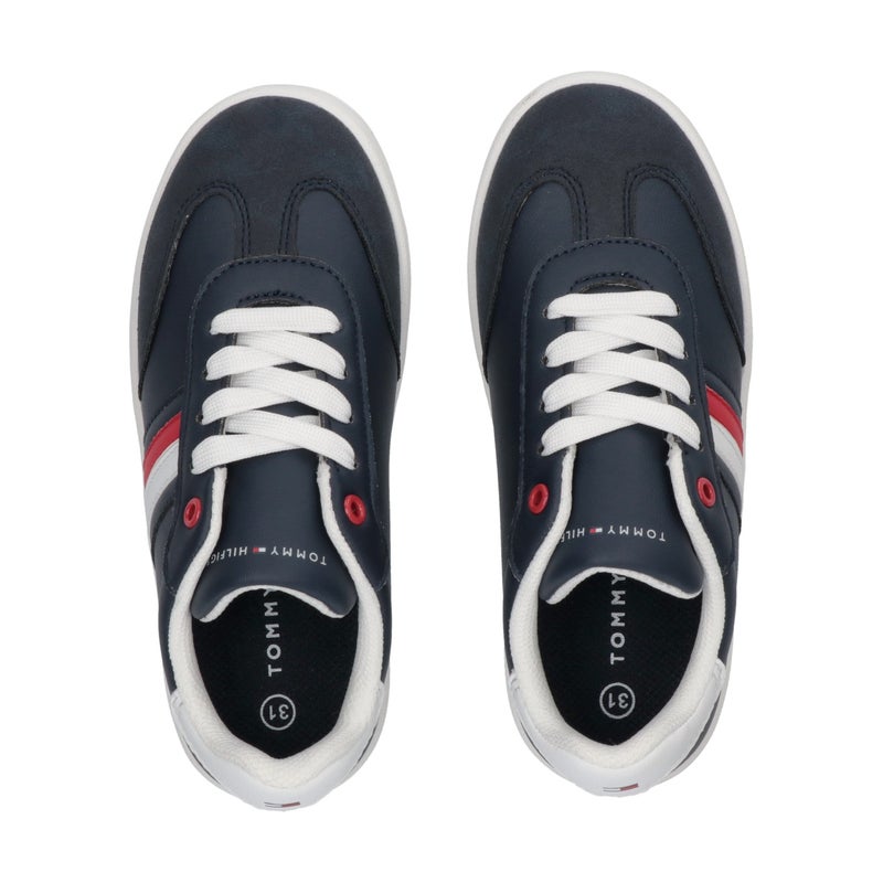 TOMMY HILFIGER Kids Stripe Lace Up Low Top Sneakers  - Image 3