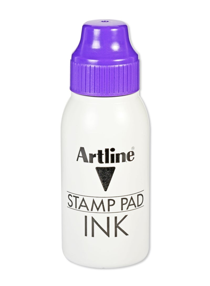 Artline ESA-2N Stamp Pad Ink, 50c.c/mls Bottle, Color:Violet - ARIKESA2NVI - Image 1