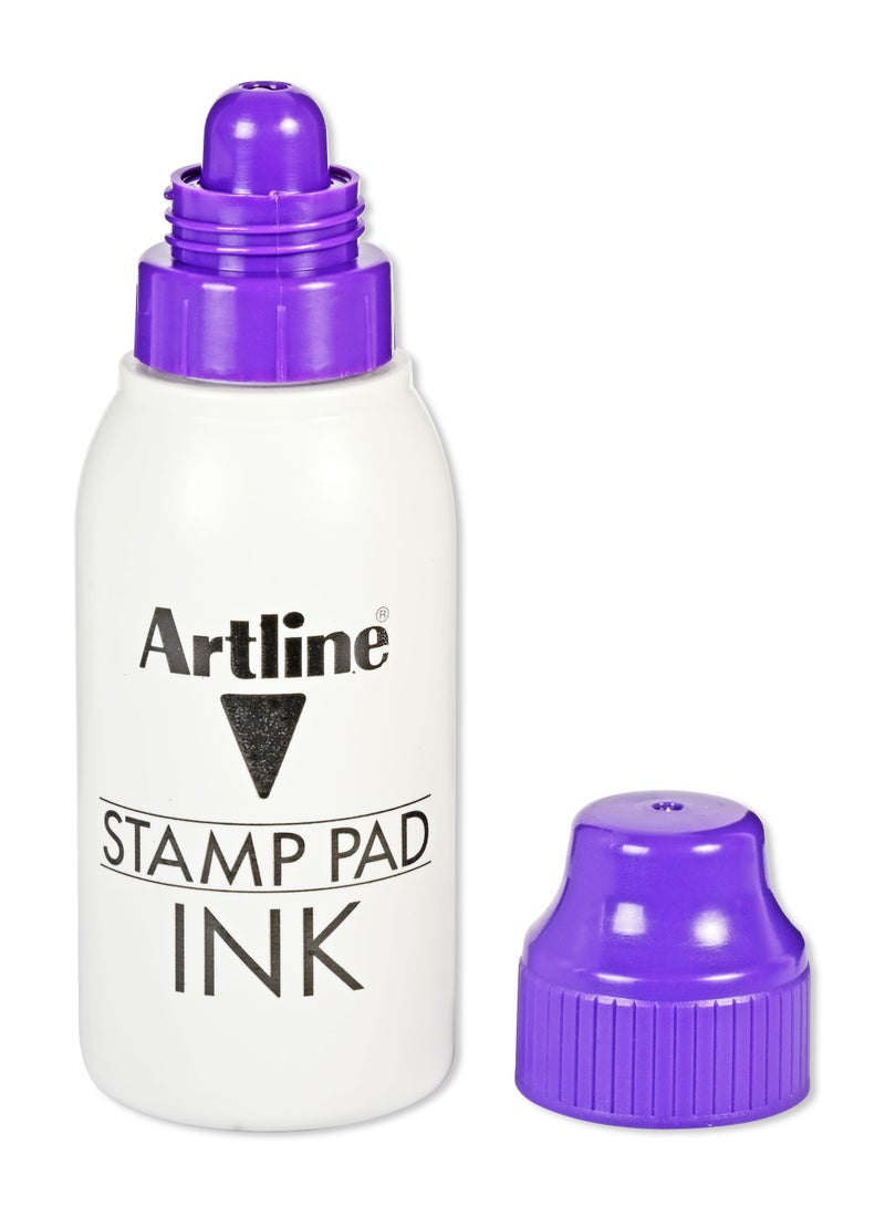 Artline ESA-2N Stamp Pad Ink, 50c.c/mls Bottle, Color:Violet - ARIKESA2NVI - Image 3