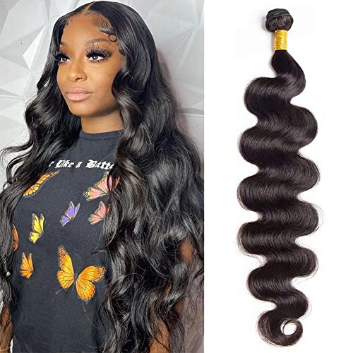 JARAMA 10A Brazilian Body Wave 1 Bundle 22 Inch Single Bundles Human Hair Body Wave One Bundle 100 Unprocessed Remy Virgin Human Hair Weave Bundles 1B Natural Black - Image 1