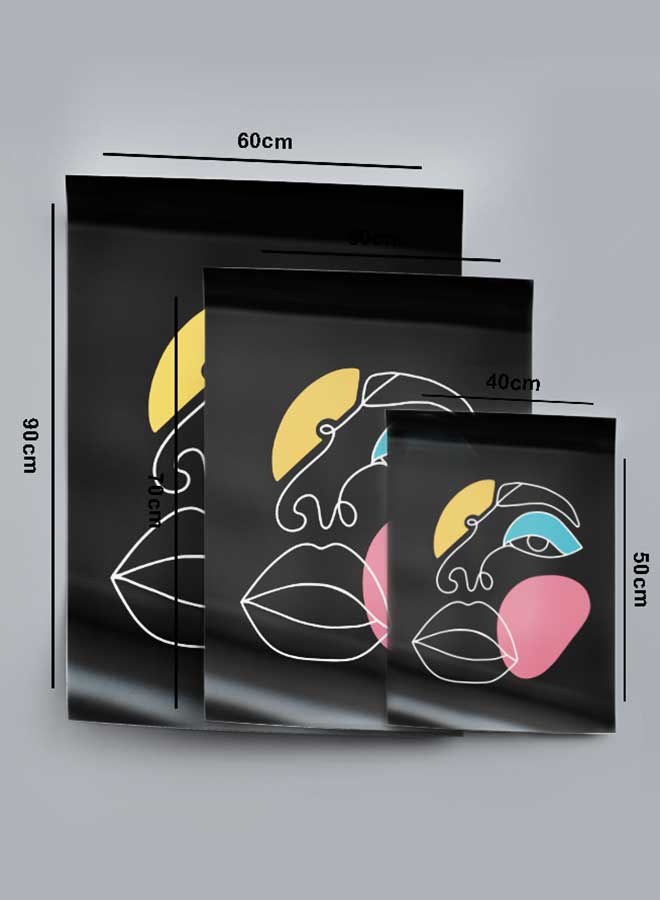 LOWHA Poster Painting Art With Four Separate Pieces Of Double-Sided Stickers Dark Color Design For Home Bedroom Living Room And Office Decor - Image 4