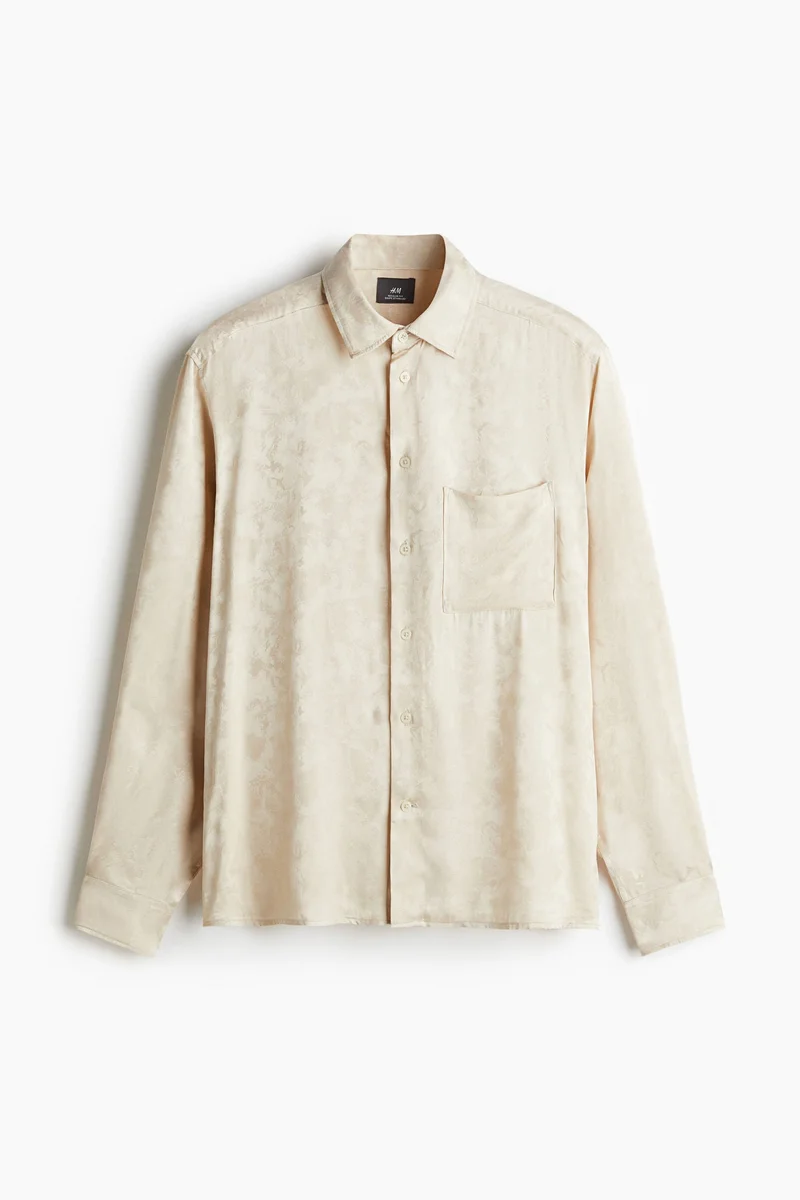 H&M Regular Fit Satin shirt