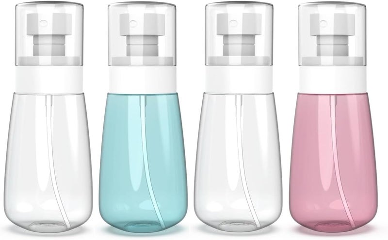 RELANOR Small Spray Bottle - PETG Travel Mist Spray Bottles - Leak Proof, Mini, 60ml (Pack 4) for Face & Hair Toners - Image 1