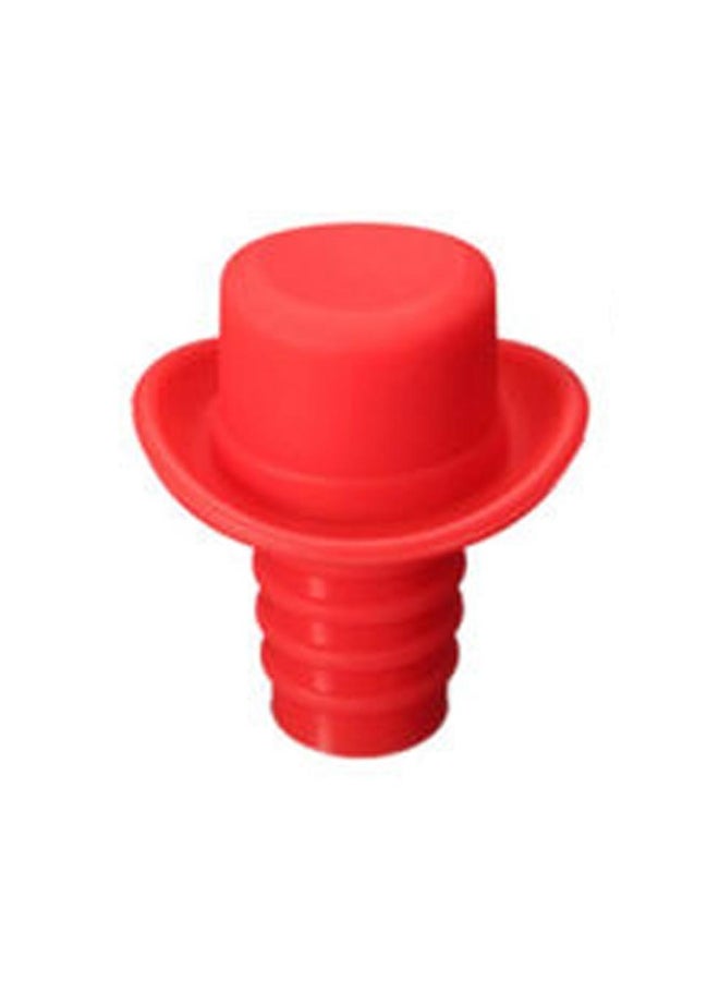 1PC Silicone Bottle Stopper For Bottles Cap Wine Cork Wine Pourer Stopper Silicone Caps Cute Top Hat Fresh-keeping Gel Cork Bar