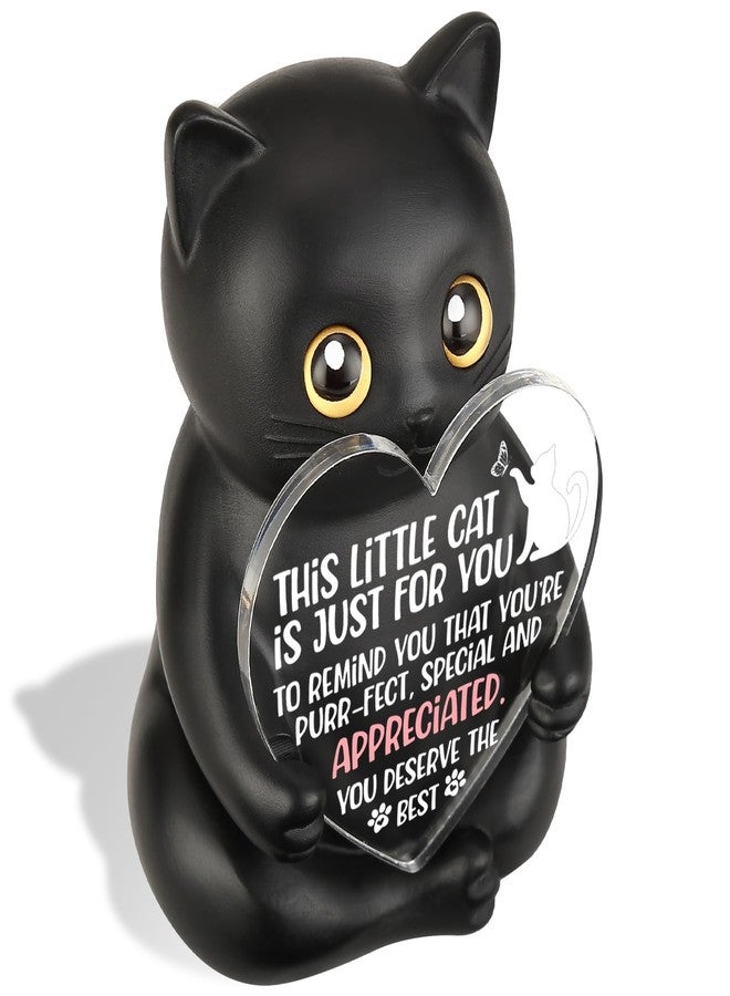 FOKCBOCM Purr-FECT & Appreciated Gift for Friends Coworkers Teachers Nurses, You Deserve the Best Desk Decor, Thank You Appreciation Birthday, Cat Lover Collectible Figurines–DSZX30 - Image 1