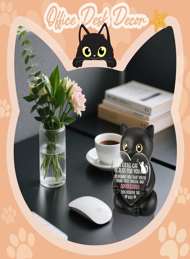 FOKCBOCM Purr-FECT & Appreciated Gift for Friends Coworkers Teachers Nurses, You Deserve the Best Desk Decor, Thank You Appreciation Birthday, Cat Lover Collectible Figurines–DSZX30 - Image 5