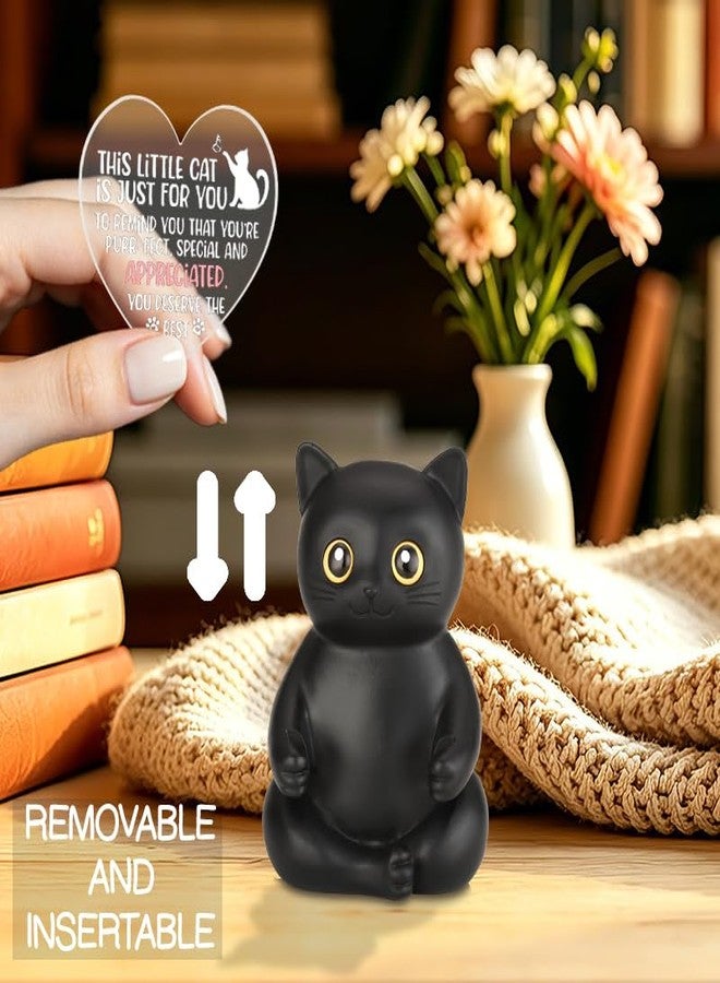 FOKCBOCM Purr-FECT & Appreciated Gift for Friends Coworkers Teachers Nurses, You Deserve the Best Desk Decor, Thank You Appreciation Birthday, Cat Lover Collectible Figurines–DSZX30 - Image 2