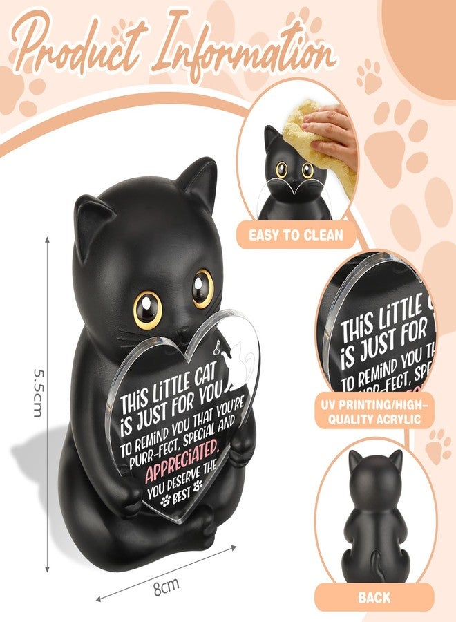 FOKCBOCM Purr-FECT & Appreciated Gift for Friends Coworkers Teachers Nurses, You Deserve the Best Desk Decor, Thank You Appreciation Birthday, Cat Lover Collectible Figurines–DSZX30 - Image 3