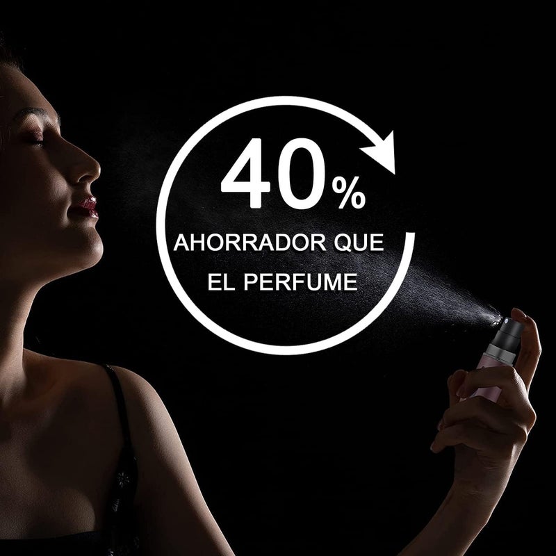 بخاخ عطر صغير قابل لإعادة التعبئة من AUGUSTYUE، 6 قطع بخاخات للسفر، 5 مل، زجاجة رذاذ عطر محمولة، كبسولة سفر للنساء والرجال - Image 2