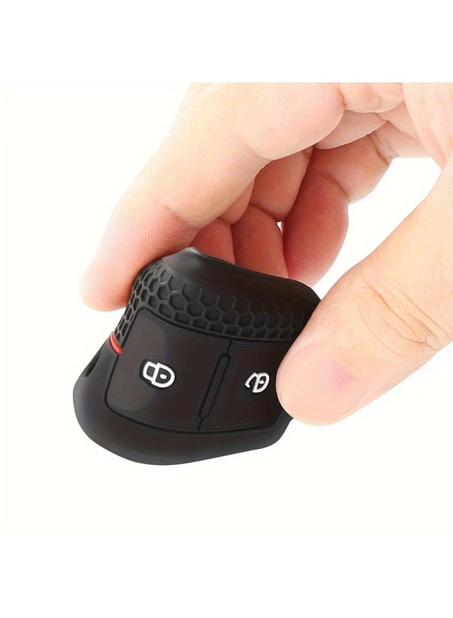 Black Silicone Car Key Cover Case for Select VW Seat Skoda Models Durable Flexible Protector - Image 2
