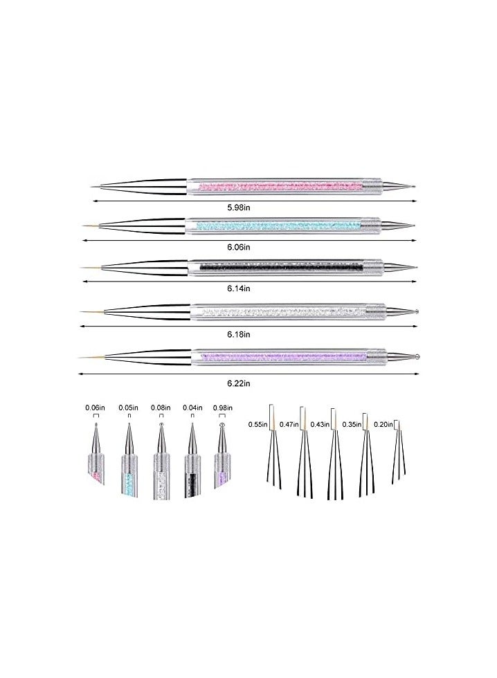 أوريتي 5 قطع من فرش رسم خطوط الأظافر - Image 5