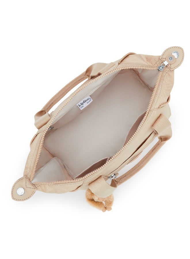 kipling Art Mini Small handbag with removable shoulder strap Sparkled Beige - Image 3